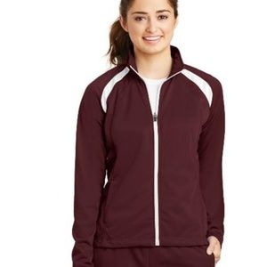 Unisex BURGUNDY & WHITE -  TRACK JACKET